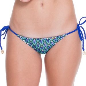 Luli Fama - BLUE KISS - WAVY RUCHED BACK TIE SIDE BOTTOM - electric blue